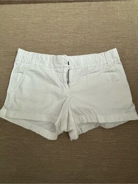 J. Crew White Cotton Casual Shorts